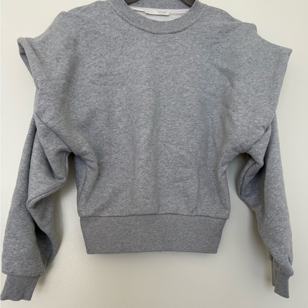 Zara Heather Gray Women's Crew Neck Sweater